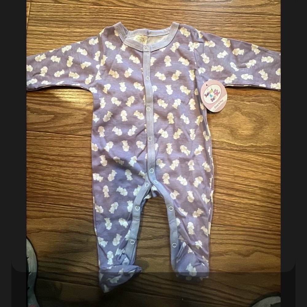 Purple Floral Kids One Piece